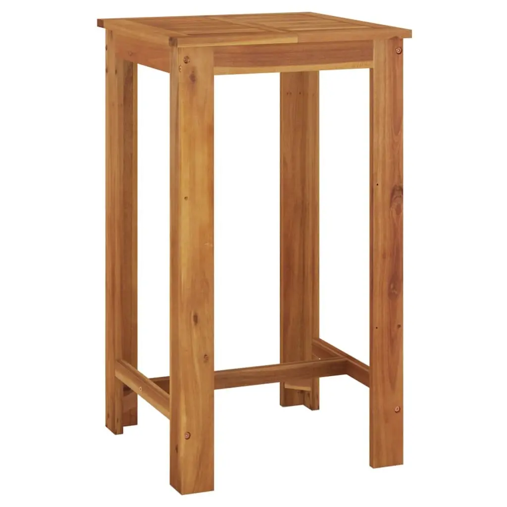 5 Piece Garden Bar Set Brown Solid Acacia Wood Outdoor Furniture