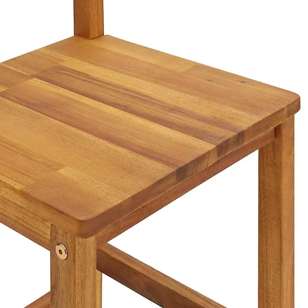 5 Piece Garden Bar Set Brown Solid Wood Acacia Outdoor Furniture Patio Dining