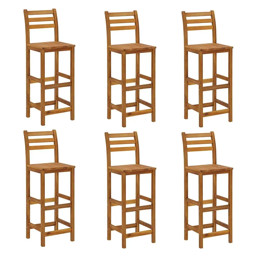 7 Piece Garden Bar Set Solid Acacia Wood Outdoor Furniture Brown