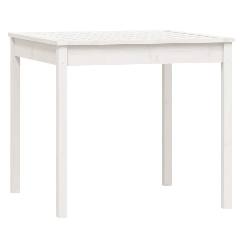 Garden Dining Set White 5 Piece Solid Pine Wood Outdoor Patio Furniture