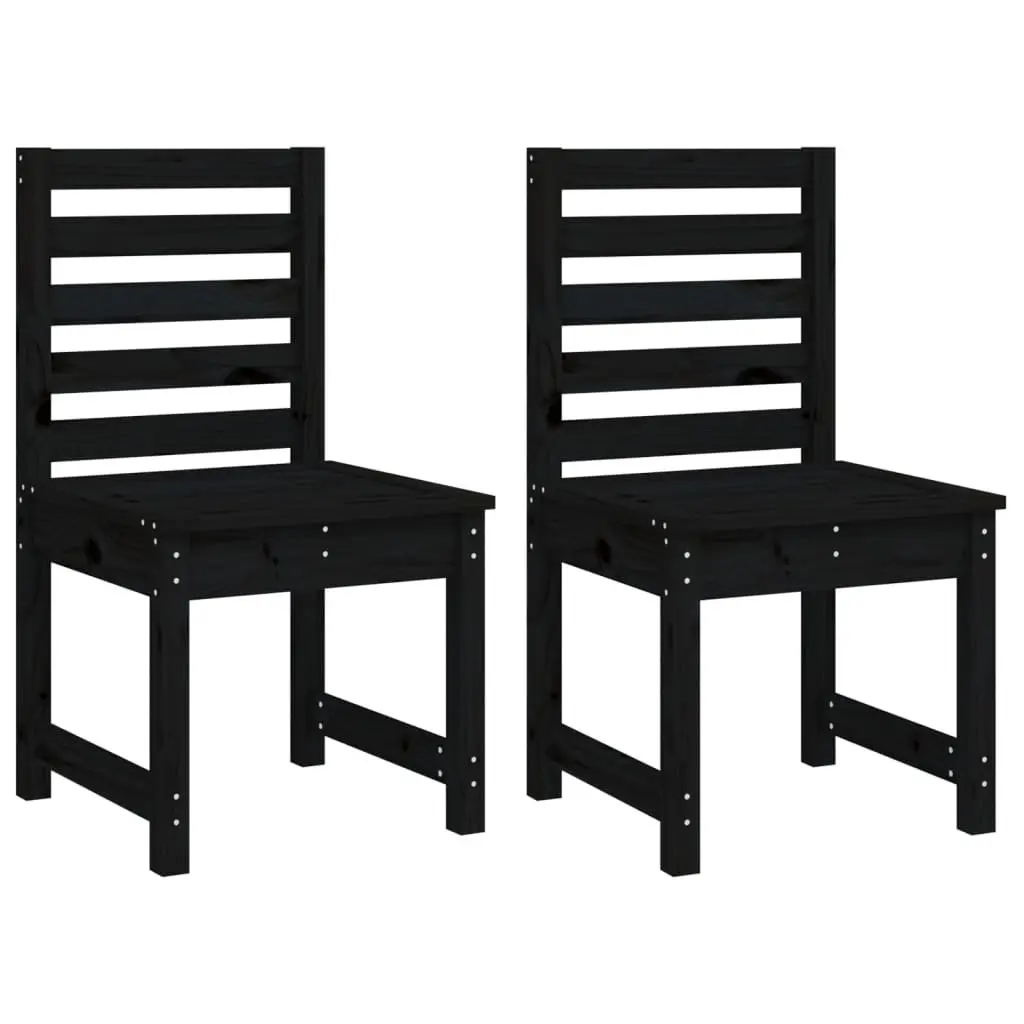 Garden Dining Set 4 Piece Outdoor Furniture Black Wood Table Chairs Patio