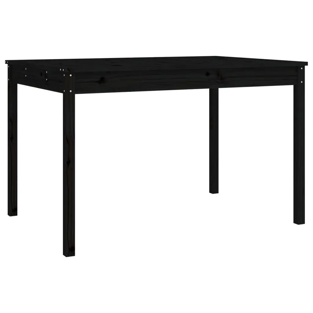 Garden Dining Set 4 Piece Outdoor Furniture Black Wood Table Chairs Patio