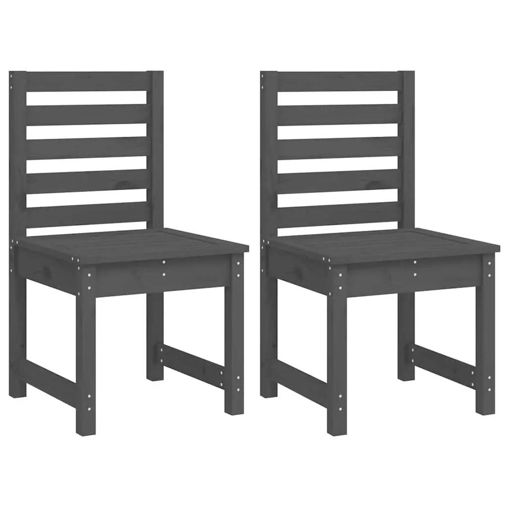 Garden Dining Set in Grey Wood