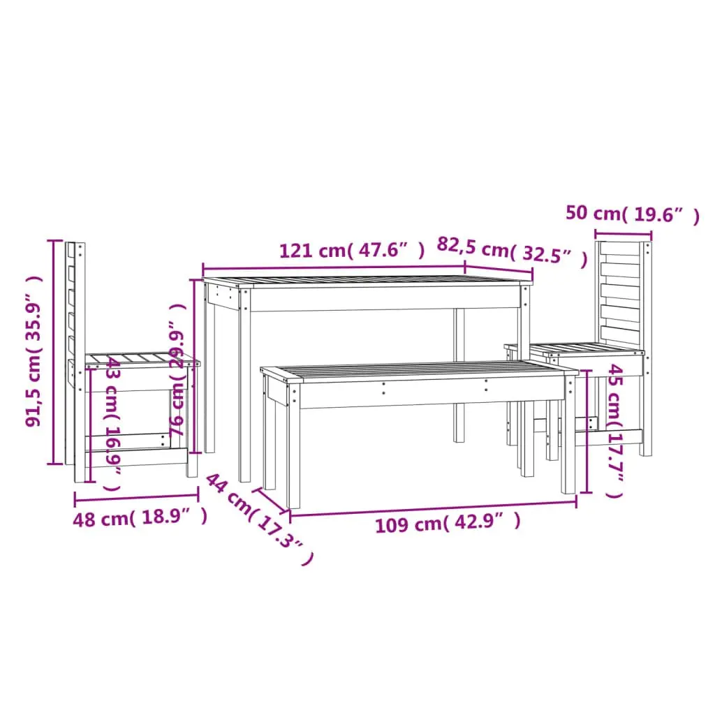 Black Garden Dining Set