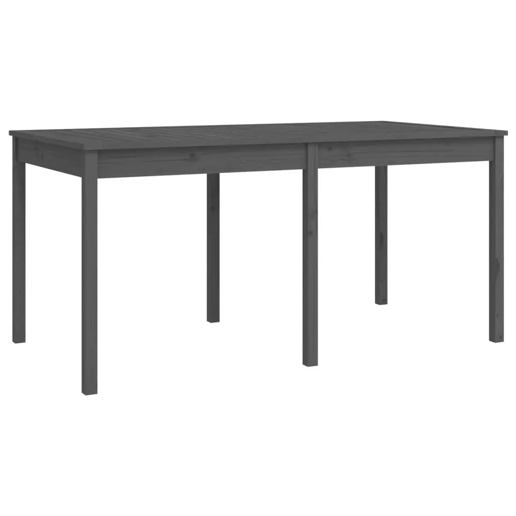 7 Piece Outdoor Garden Dining Set Grey Solid Wood Pine Table Chairs Patio