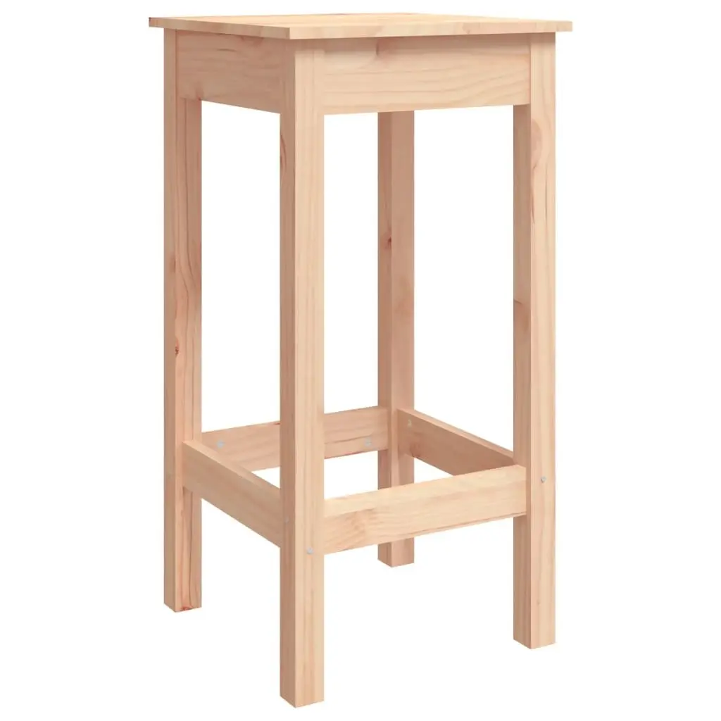 Garden Bar Set Brown 3 Piece Outdoor Furniture Wooden Patio Table Stools Backless