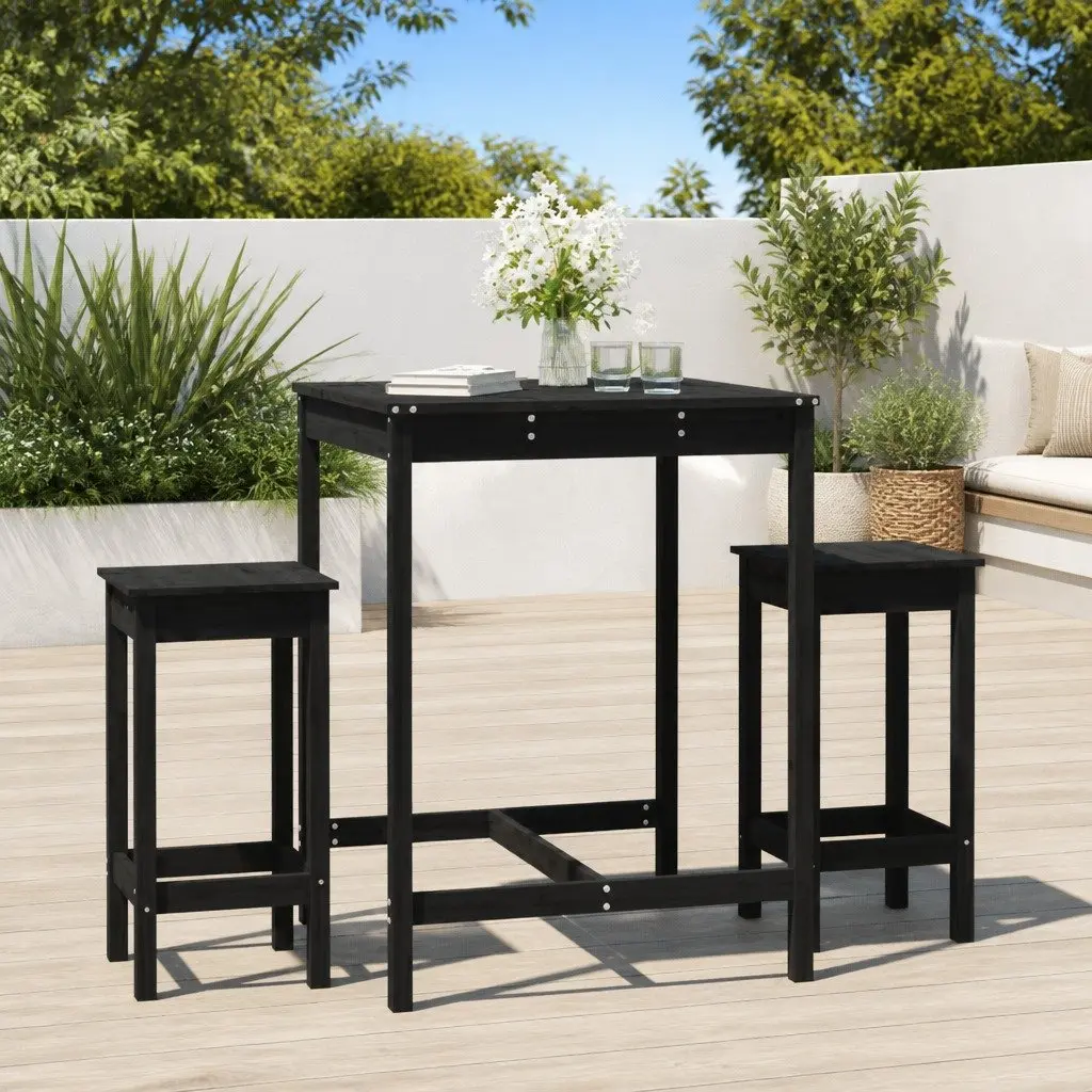 Wooden Bar Set for Outdoor Use