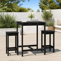Compact and Chic Wooden Bar Set for Outdoor Use