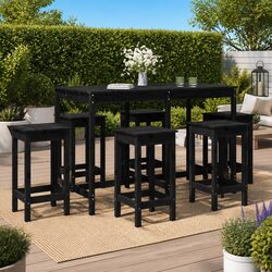 Compact 7 Piece Outdoor Bar Set for Gatherings