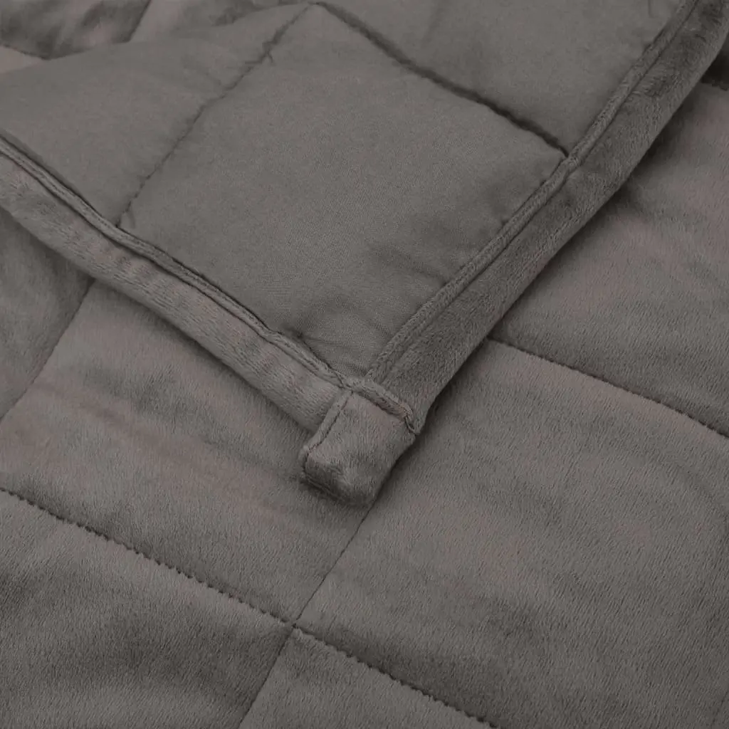 Weighted Blanket 152x203cm Grey 7kg Hypoallergenic Filling Breathable Fabric