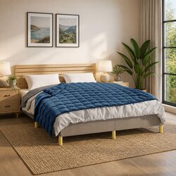 Concise and Confident Blue Weighted Blanket 152x203 cm 7 kg