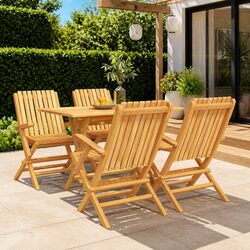 Compact Garden Dining Set with Chairs: Strong and Stylish