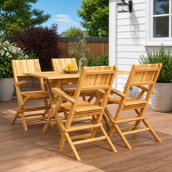 5 Piece Outdoor Dining Set in Teak
