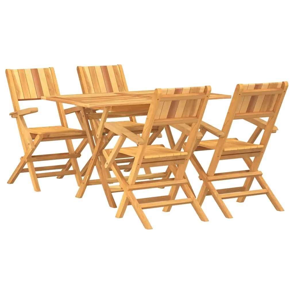 Garden Dining Set 5 Piece Outdoor Furniture Table Chairs Wood Patio Teak