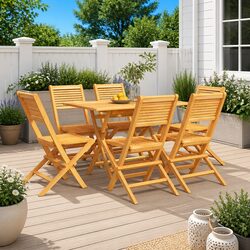 Your Perfect Outdoor Dining Set: 7 Pieces in Teak Wood