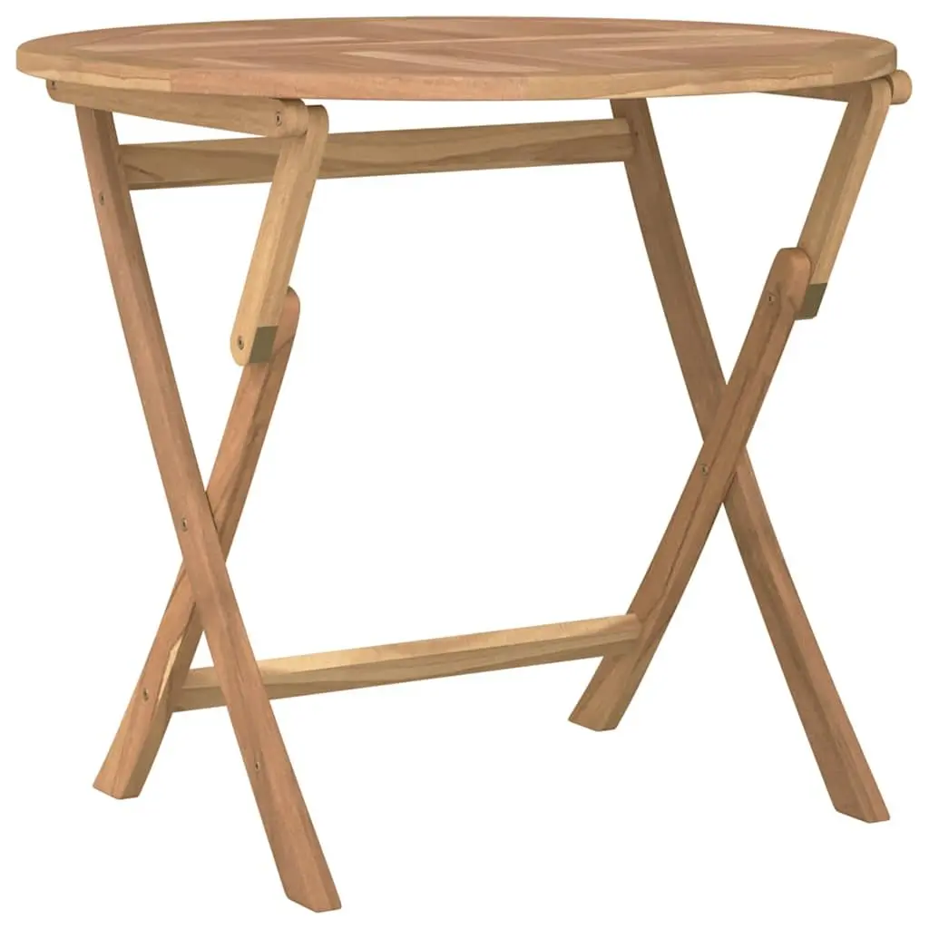 Garden Dining Set 5 Piece Outdoor Furniture Folding Table Chairs Brown Wood