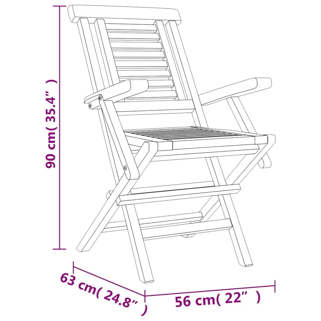 Garden Dining Set 5 Piece Outdoor Furniture Folding Table Chairs Brown Wood