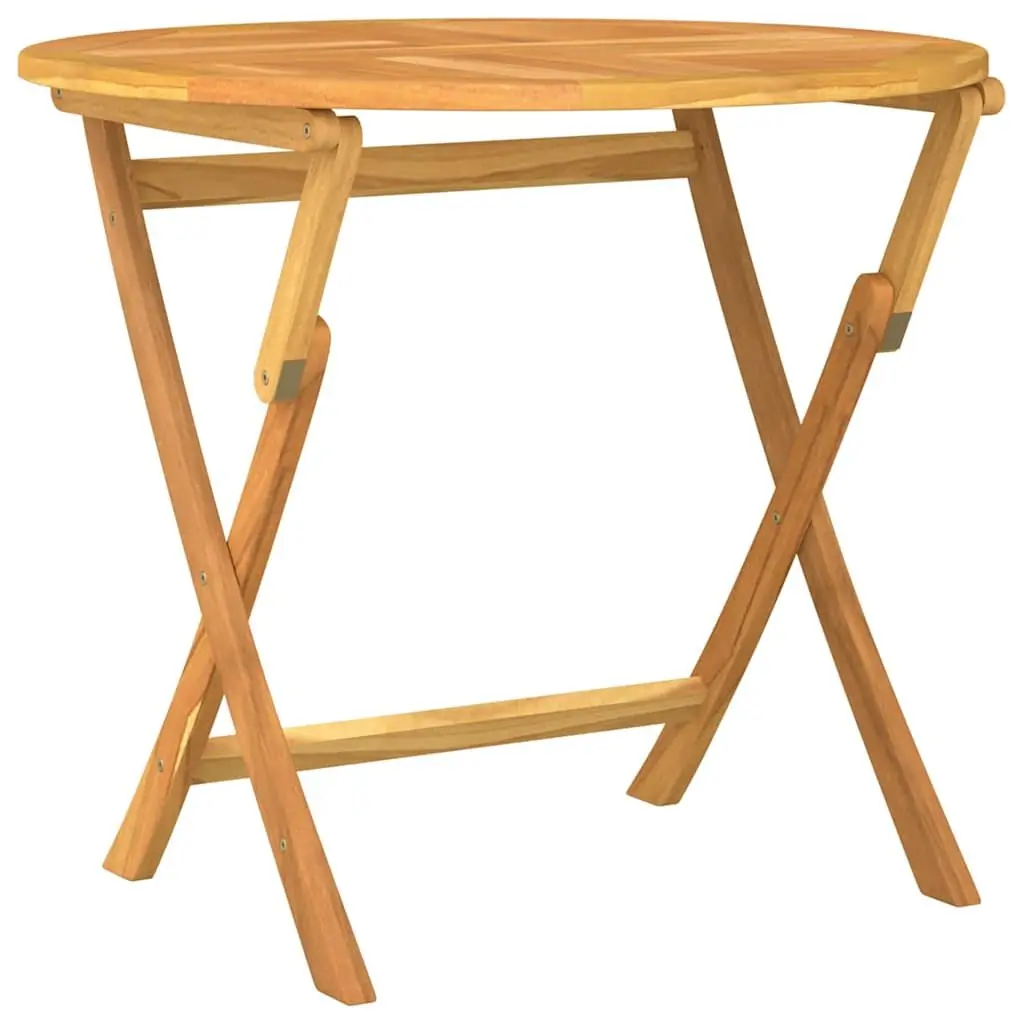 5-Piece Garden Dining Set with Folding Teak Chairs