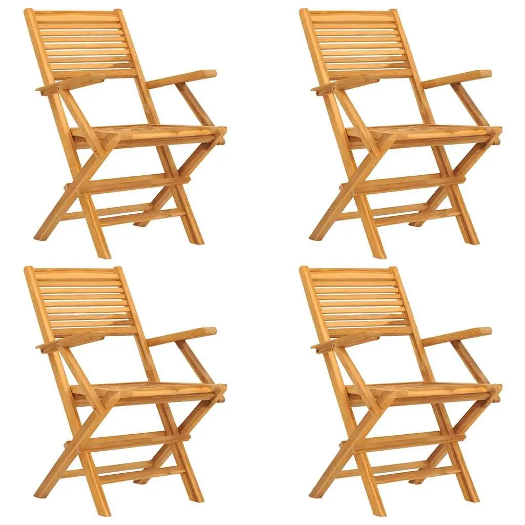 Garden Dining Set 5 Piece Outdoor Table Chair Backrest Slatted Foldable Patio