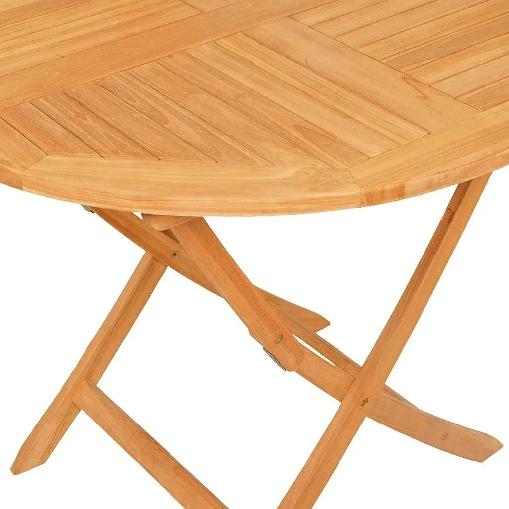 Garden Dining Set 5 Piece Outdoor Table Chair Backrest Slatted Foldable Patio