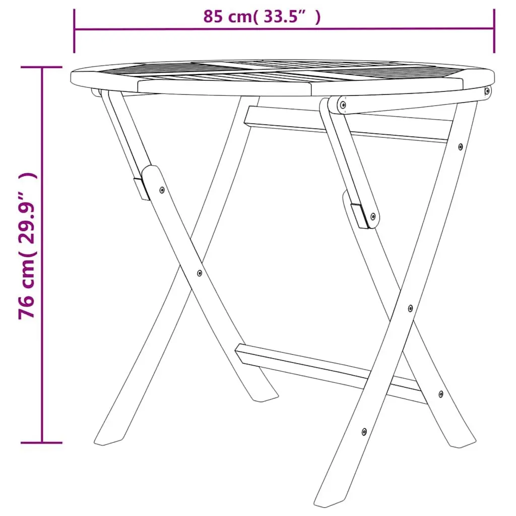 Garden Dining Set 5 Piece Outdoor Table Chair Backrest Slatted Foldable Patio
