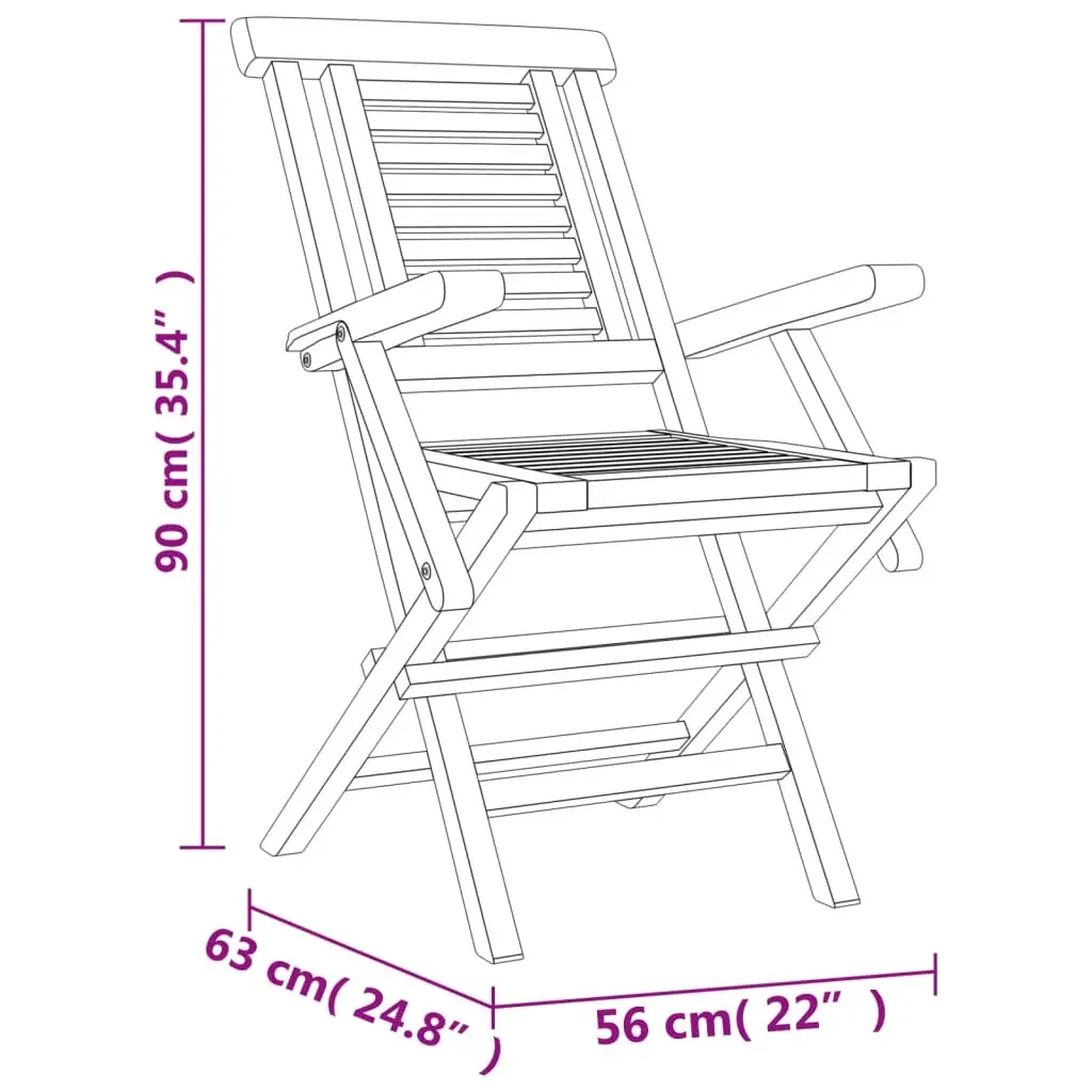 Garden Dining Set 5 Piece Outdoor Furniture Teak Wood Table Chairs Foldable