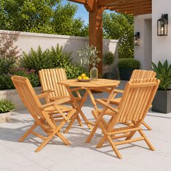 Compact and Durable 5 Piece Garden Dining Set