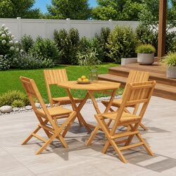 Concise Design: 5-Piece Outdoor Dining Set