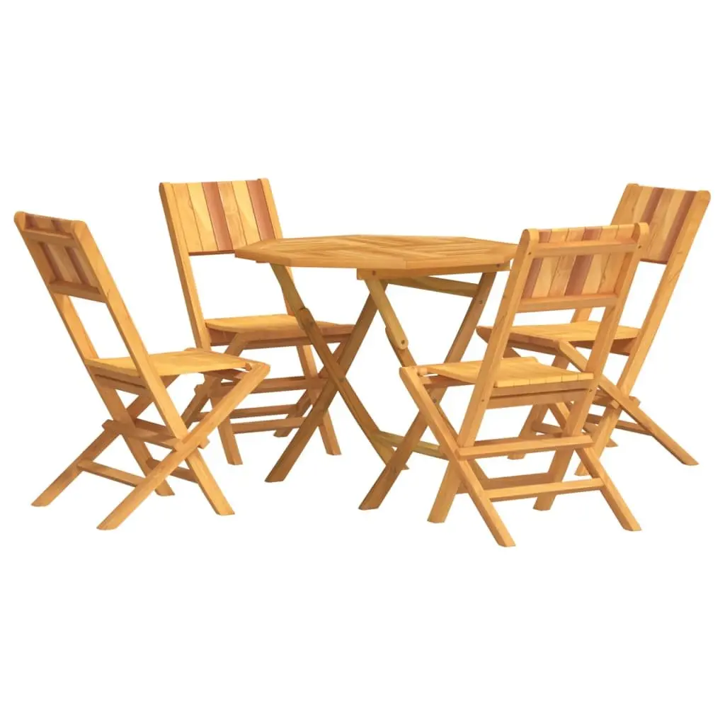 Garden Dining Set 5 Piece Outdoor Furniture Patio Table Chairs Foldable