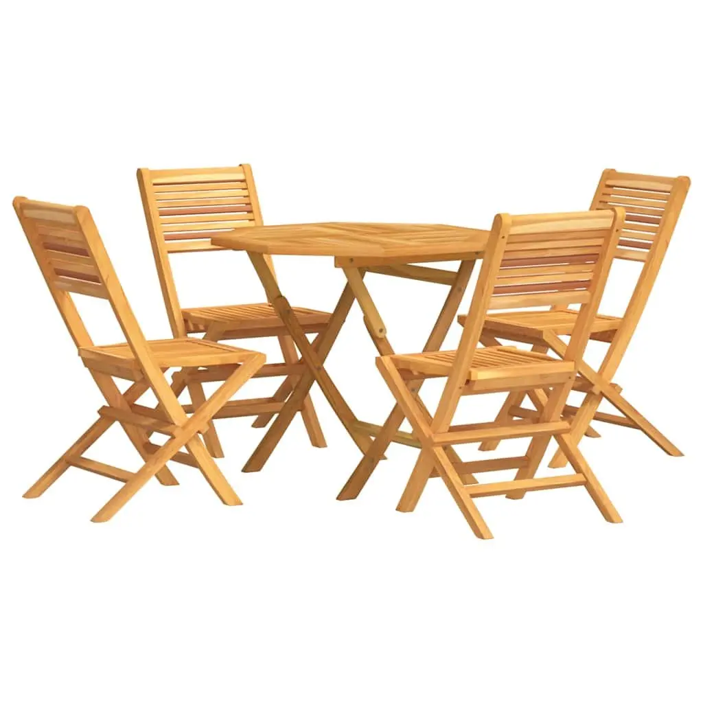 5 Piece Garden Dining Set Outdoor Furniture Table Chairs Brown