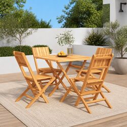 5 Piece Foldable Dining Set: Smart Outdoor Solution
