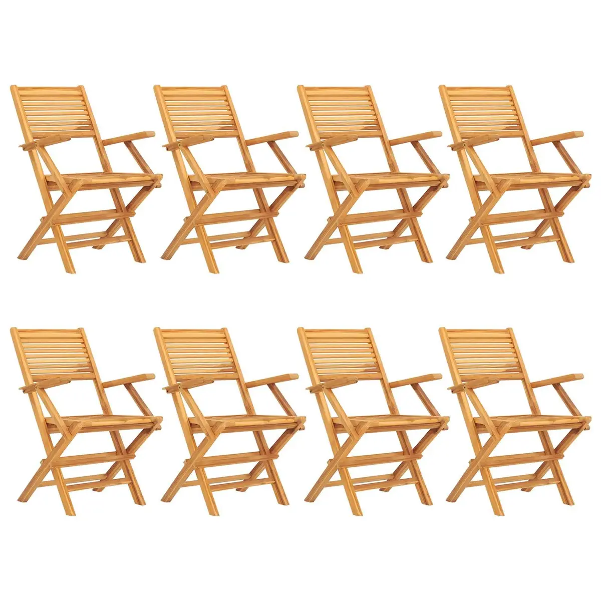 8 Folding Garden Chairs