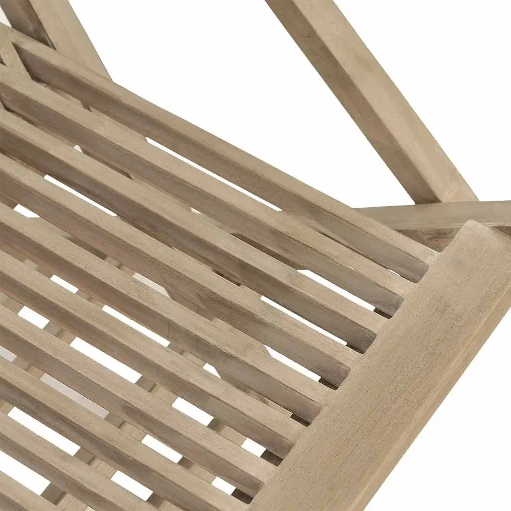 Folding Garden Chairs Grey 56x61x89 cm Solid Wood Set of 4 Outdoor Seating