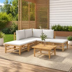 6-Piece Bamboo Lounge Set – Compact and Stylish