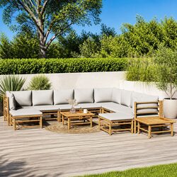 Bamboo Lounge Set for Outdoor Enjoyment