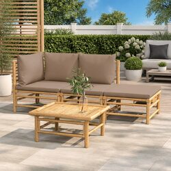 4-Piece Bamboo Lounge Set: Comfort Meets Style