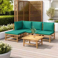 Your Outdoor Oasis: 5 Piece Bamboo Lounge Set