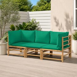 3 Piece Bamboo Lounge Set: A Chic Outdoor Addition