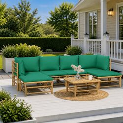 Compact Bamboo Lounge Set: Outdoor Comfort Redefined