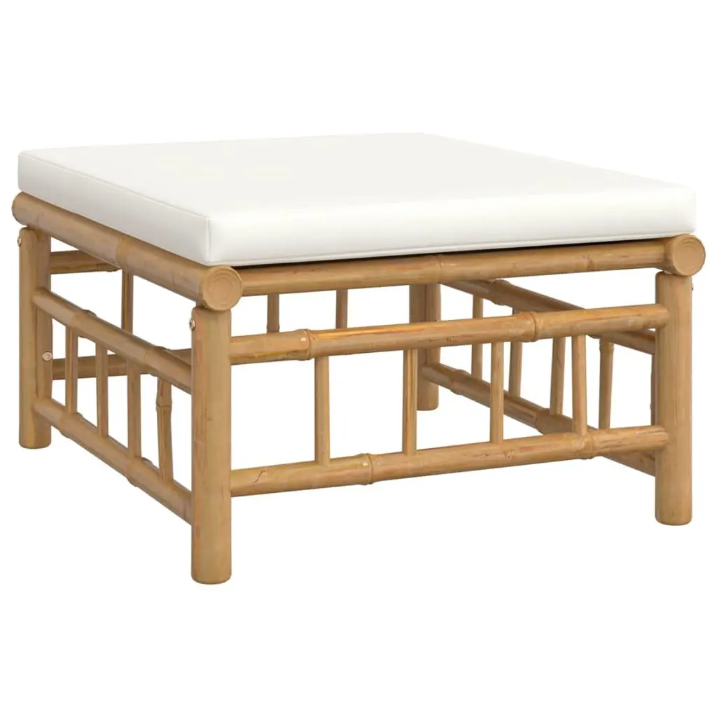 Garden Lounge Set Brown 6 Piece Bamboo Outdoor Furniture with Cushions