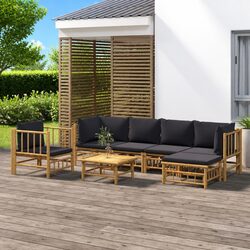 7-Piece Modular Outdoor Lounge Set with Cushions