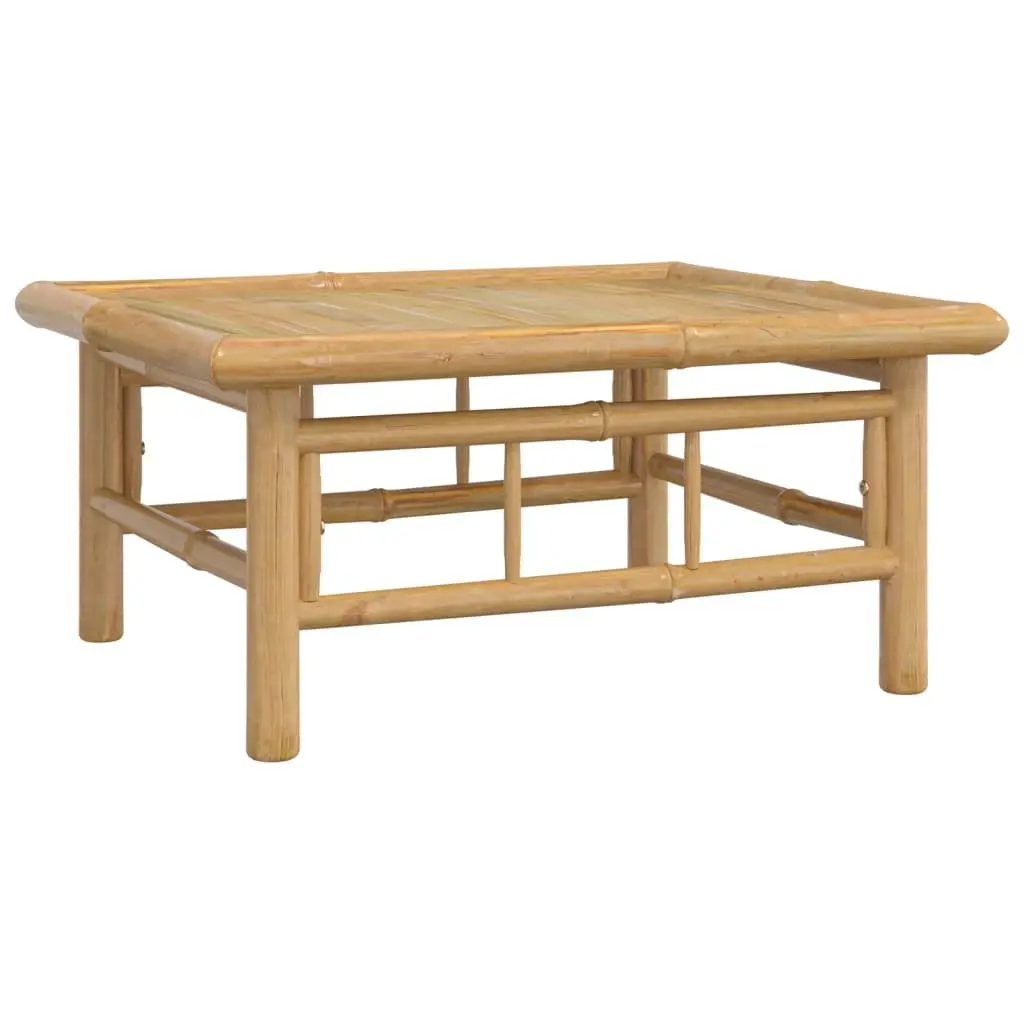 Garden Lounge Set 9 Piece Bamboo Outdoor Furniture with Cushions Dark Grey