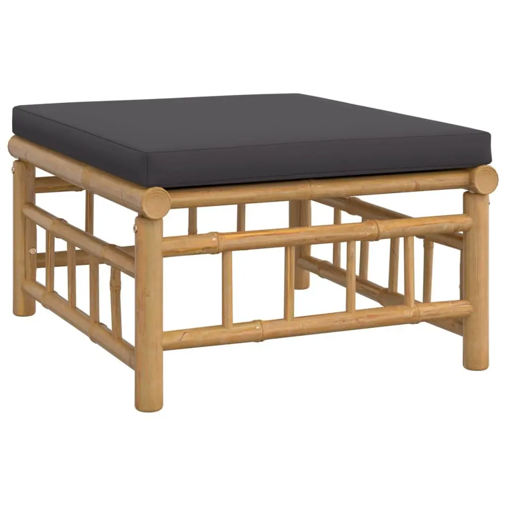 Garden Lounge Set 8 Piece Bamboo Outdoor Furniture with Cushions Modular