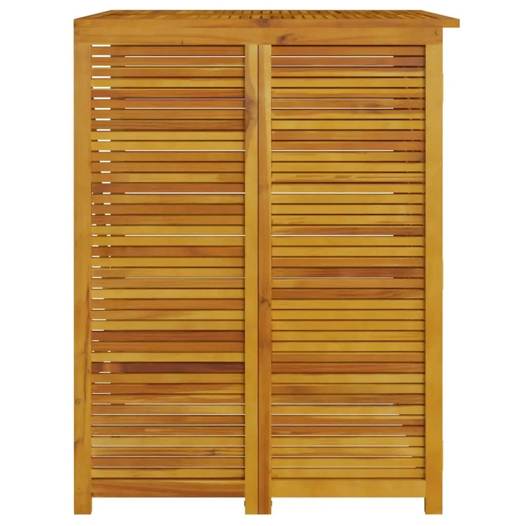 Double Garbage Bin Shed 140x89x117 cm Brown Solid Wood Waste Container Enclosure