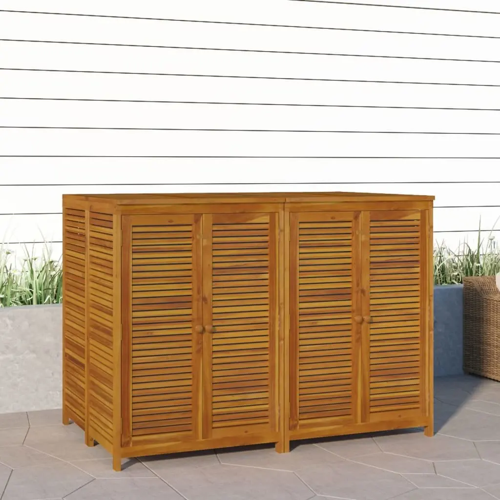 Outdoor Garden Storage Box 140x87x104 cm Solid Wood Acacia Brown Bench Chest