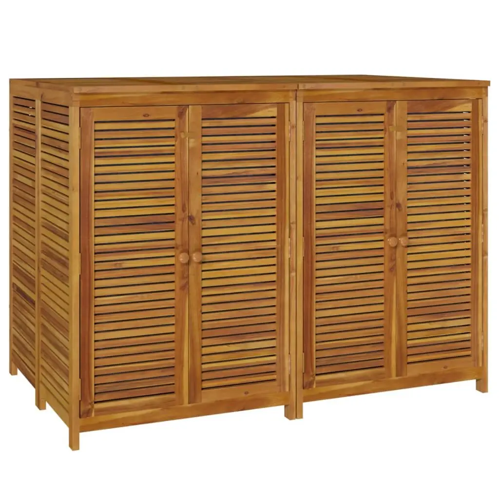 Outdoor Garden Storage Box 140x87x104 cm Solid Wood Acacia Brown Bench Chest