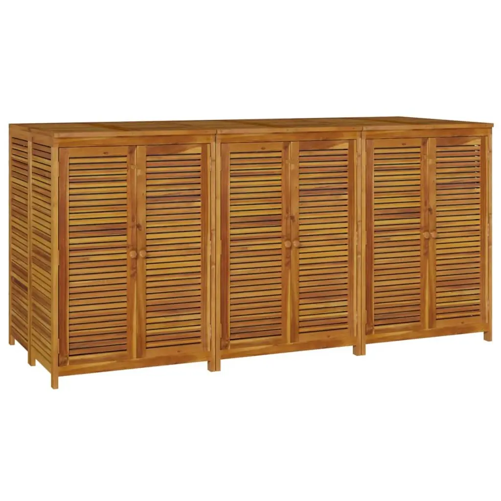 Garden Storage Box 210x87x104cm Solid Acacia Wood Outdoor Deck Patio Furniture