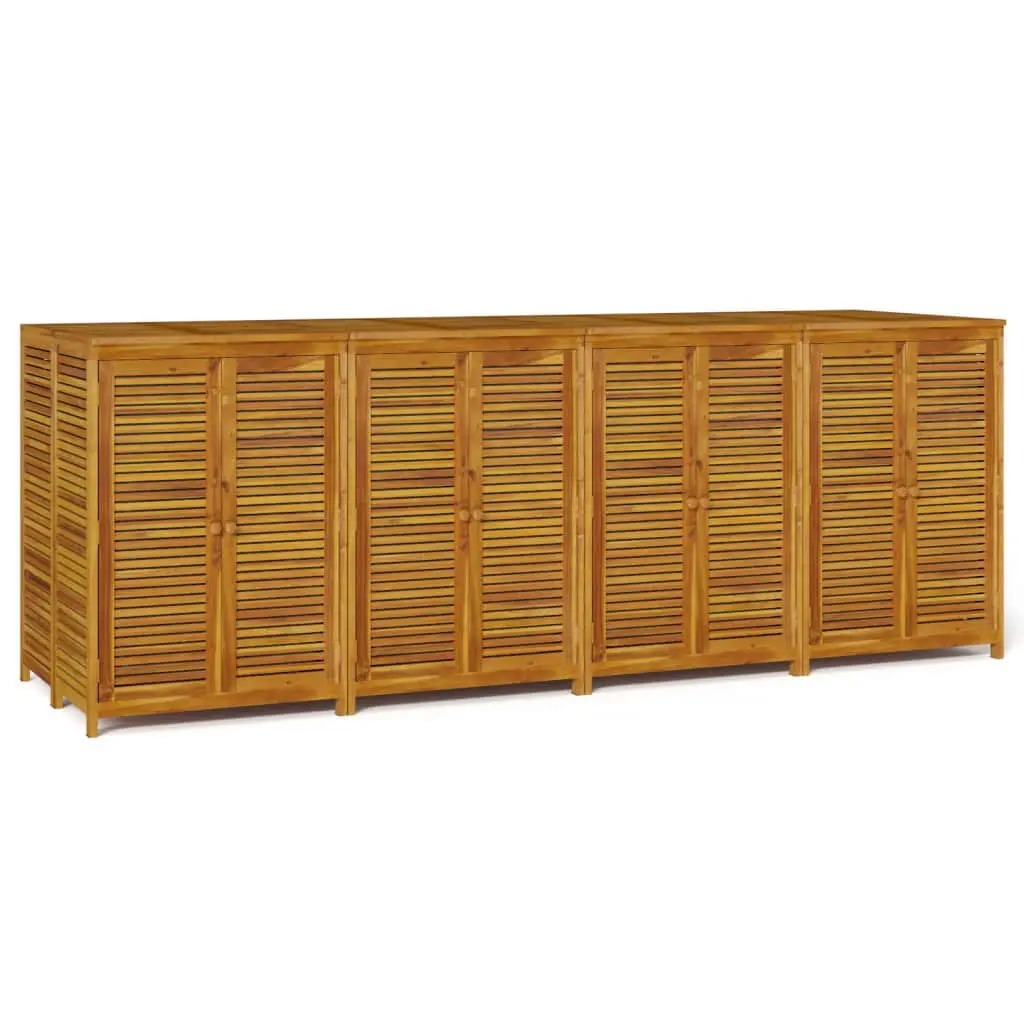 Garden Storage Box 280x87x104 cm Outdoor Solid Acacia Wood Deck Box Bench