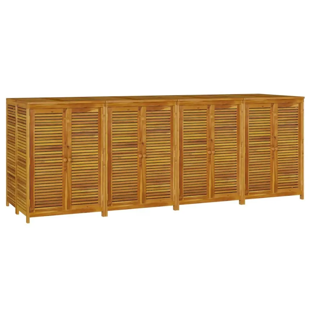 Garden Storage Box 280x87x104 cm Outdoor Solid Acacia Wood Deck Box Bench