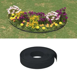 Flexible Lawn Edging - Black 10 m Border for Gardens - 2 pcs
